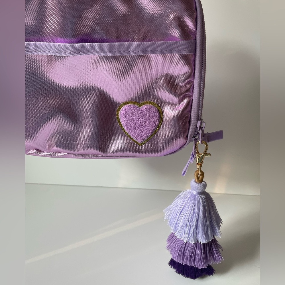 Purple Metallic + Tassel Lunch Bag - Picture 3 of 9
